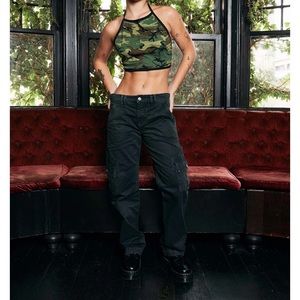 Revice denim cargo “THE HIGHLAND CARGO” size 26 Charcoal color